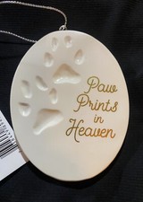 Paw Prints In Heaven Pet Dog Memorial Ornament 3 Inch Midwest CBK New