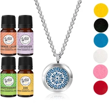 Greek 316L Stainless Steel Aromatherapy Diffuser Locket Gift Set