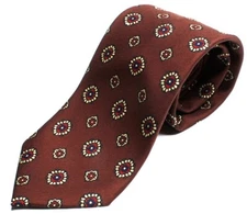 DRAKE'S London tie (21010-06)  fine pattern print Brown