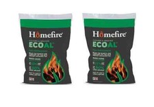 Homefire Ecoal Longlasting Smokeless Coal - 10kg (Pack of 2)