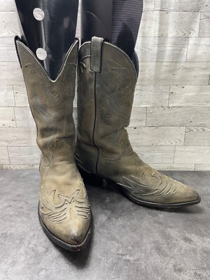 Code West Western Boots Women  10M Shoes Brown Gray Leather Cowgirl Festival 