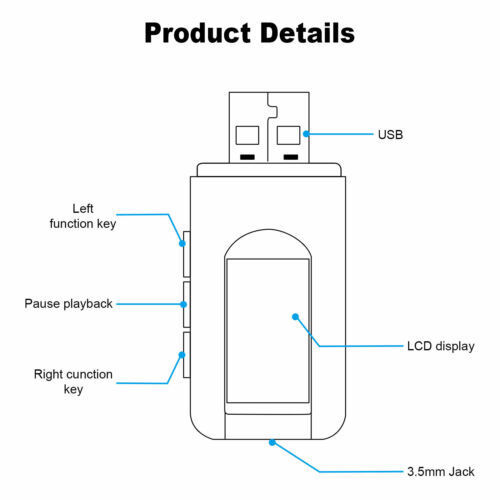 Bluetooth 5.0 Transmitter Receiver 4 IN 1 Wireless Audio 3.5mm USB Aux Adapter - Picture 5 of 16