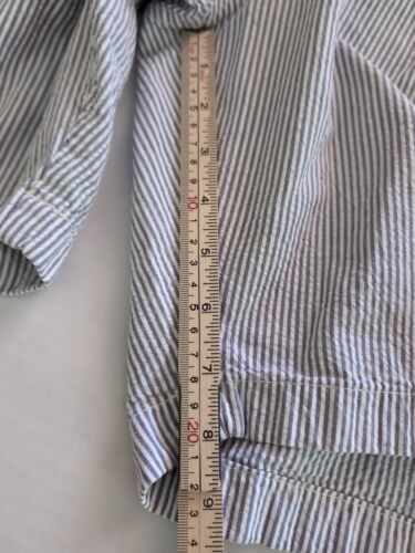 Chaps Blue Striped Chino Shorts Men's Size 42 Flat Front ,White Sports - Picture 3 of 8