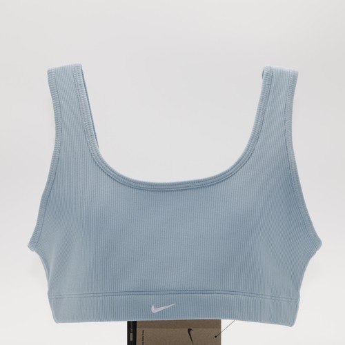 Nike Womens Light Support Lightly Lined Ribbed Soft Comfort Sports Bra Blue XL - 第 1/6 張圖片