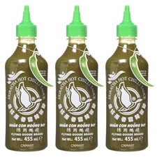 Flying Goose Green Chilli Sriracha Thai Hot Chilli Sauce 455ml (Pack of 3)