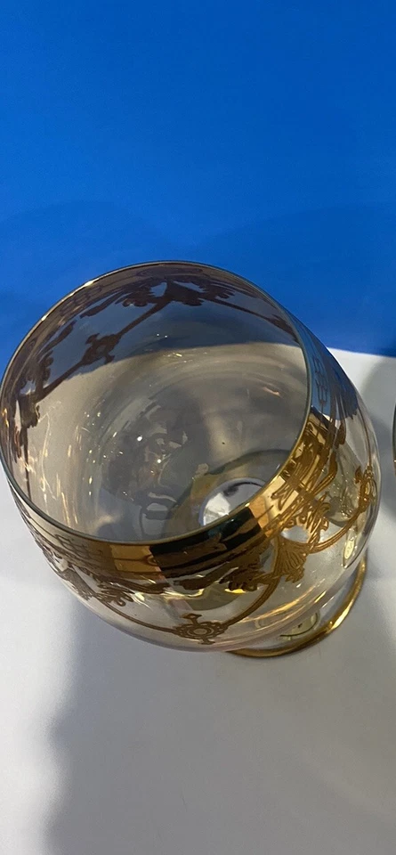 Cálice de água vintage descontinuado Medici soprado à mão ouro 24k por Arte Italica - Imagem 2 de 2