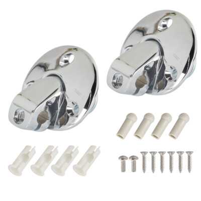 Chrome Coupe Sun Visor W/ Screws Bushing Tips 14pc Sunvisor Support Brackets Kit