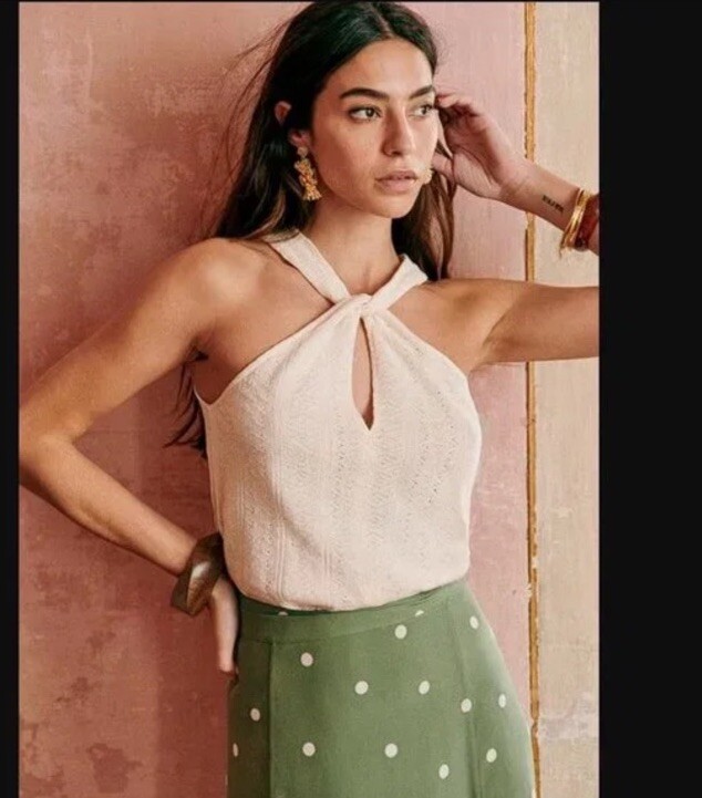 Sezane Billie Maxi フローラルコットン ホルタードレス NWT Sezane Billie Maxi in 70s Boho Floral Cotton Halter