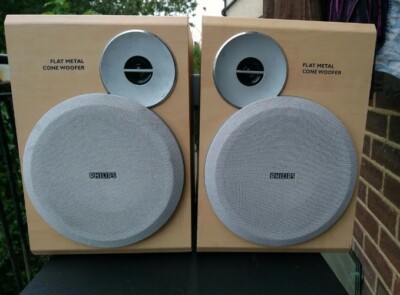 Enceintes Bibliothèque Philips FWB-MCM9 - Boomer Métal Plat 6 Ohms - Occasion Testées