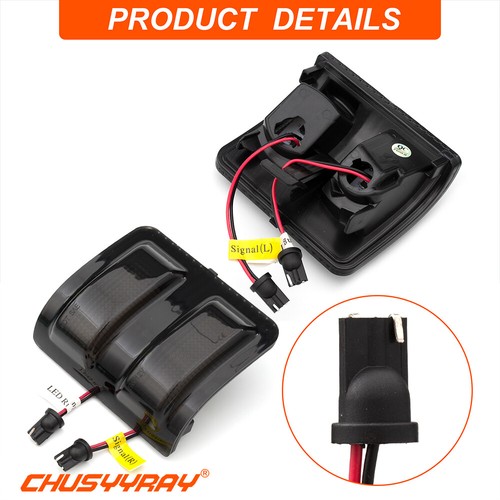 Side Mirror Turn Signal Light Lens Smoke For Ford F250 F350 F450 Super Duty - Picture 5 of 12