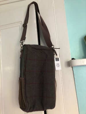 joules traditional tweed bottle picnic cooler bag UK