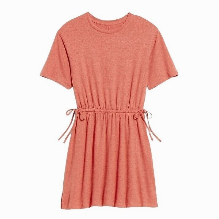 Old Navy Waist-Defined Linen-Blend Mini Dress Size Small Tall Red Basil  879146