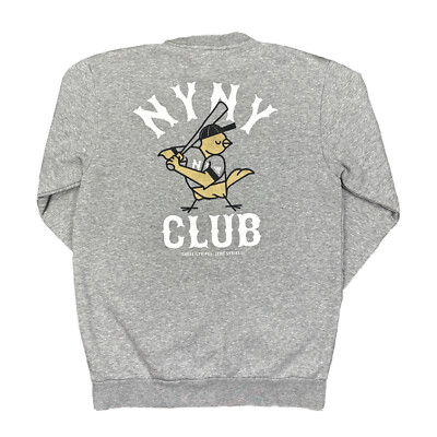 Adidas New York NY NY Club Three Stripes Zero Strikes Baseball Sweatshirt Sz Sm