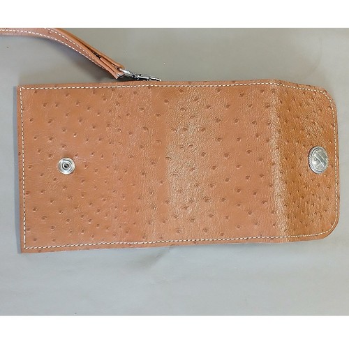 Vintage Damen Geldbörse braun Kunstleder mit Riemen - Bild 8 von 9