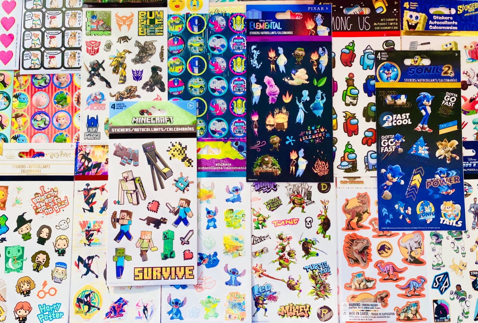 WHOLESALE 338 Stickers for Kids GLITTER Metallic, Glossy, Decorative Craft Pack