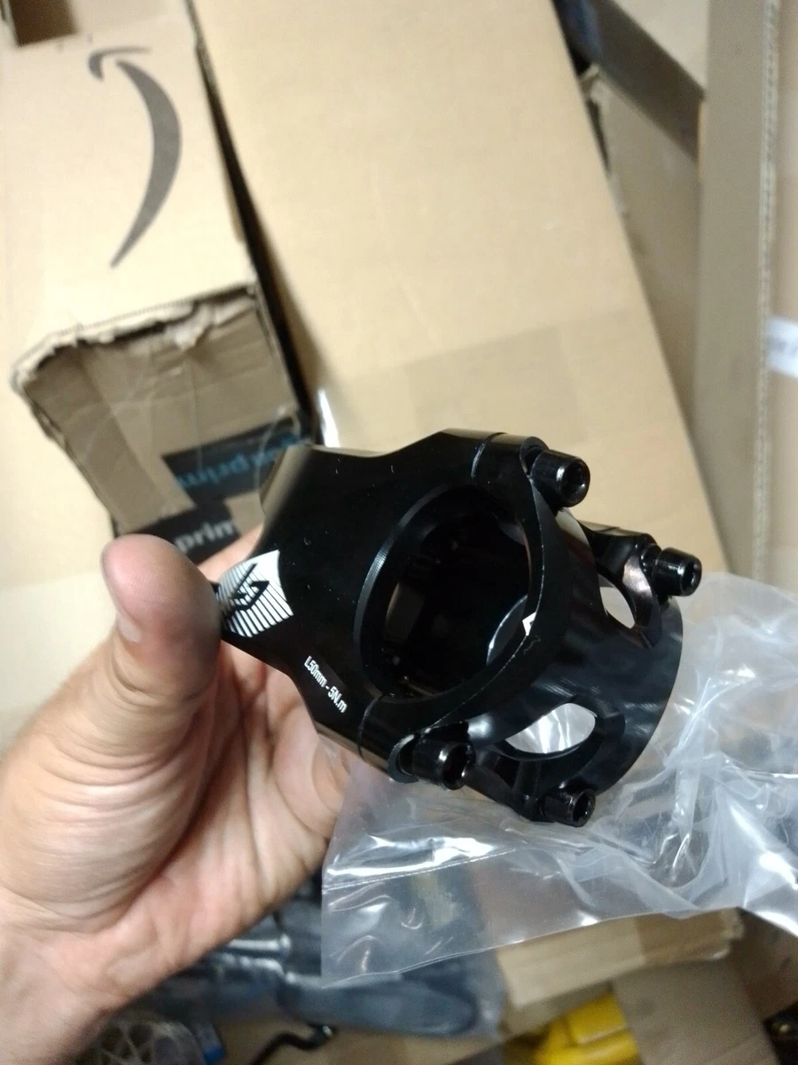 Alomejor Attacco Manubrio 31,8-35 mm Attacco Manubrio Attacco Manubrio per Mountain Bike per Bicicletta, Bici da Strada, BMX (Lega di Alluminio)(Nero