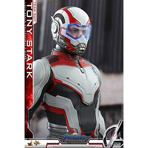 Figura de acción Hot Toys Avengers Endgame Tony Stark TRAJE DE EQUIPO 1/6 con seguimiento NUEVO Foto 4 de 4