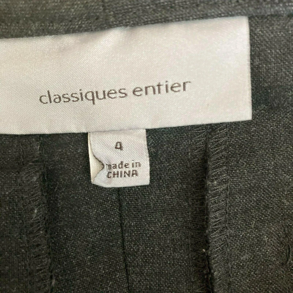 Pantalones Classiques Entier para mujer talla 4 negros con cremallera al tobillo Foto 2 de 4