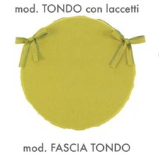 Cuscini Rotondi Per Sedie In Velluto A Coste – 4 Pezzi Da 35 Cm, Antiscivolo Con Cerniera (Tinta Unita)