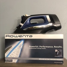 Rowenta Access Cord Reel 1700 Watts Stainless Steel Soleplate Steam Iron Blue