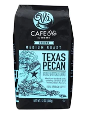 NEW ✅ HEB Cafe Ole Grounds Coffee, Texas Pecan Medium Roast 12 Oz ☕ Bag H-E-B