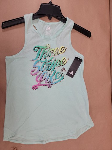 adidas Girls' printed Tank Top sixe XL (14-16) Ice Green
