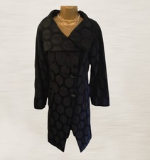 Sulu Kerstin Bernecker Black Lagenlook Coat Uk 10 Us 6 Eu 38