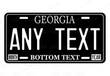 Georgia State Personalized Auto License Plate Tag For Auto Car ATV Bicycle