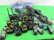 Lot of 30 Motorola Uniden Retevis Two Way Radio w/ Chargers for Parts or Repair