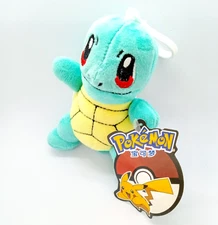 SQUIRTLE PLUSH Pokemon Plushie Stuffed Toy Cute Kawaii Clip-On Keychain (4.75")