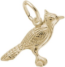 10K or 14K Gold Blue Jay Charm by Rembrandt