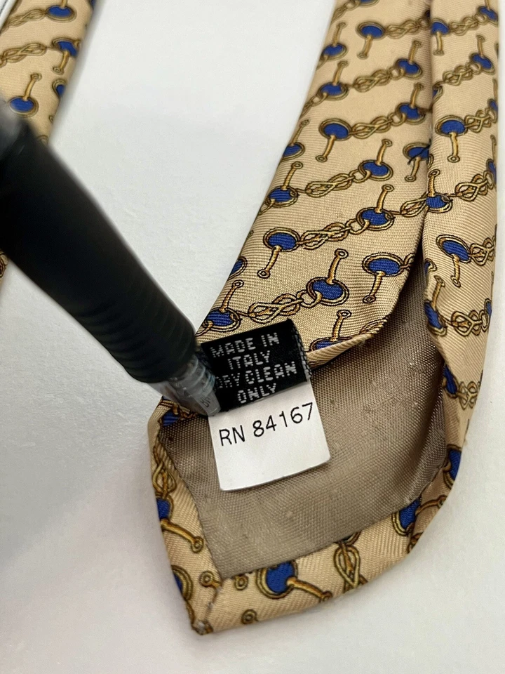 复古 Via Condotti 领带 - 罗马意大利 - 100% 真丝 — 第 4/4 张图片
