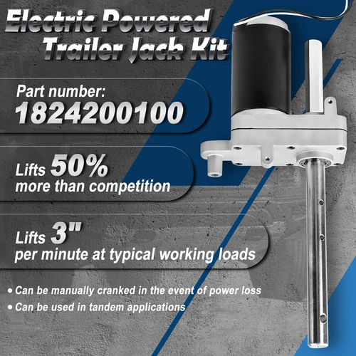 Electric Powered Trailer Jack Kit Fit Bulldog Landing Gear 1824200100 12000 Lbs - Bild 3 von 13