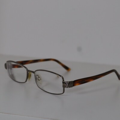 BVLGARI 278-B Tortoise Silver Metal Crystals Eyeglass Frames 51-16-135mm
