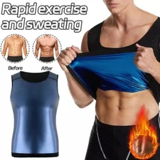 Men Waist Trainer Neoprene Sweat Vest Sauna Suit Waist Trimmer Belt Body Shaper.