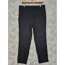 Alfred Dunner Pull On Pants Women's 12 Slimming Waist Tummy Control Black NWT