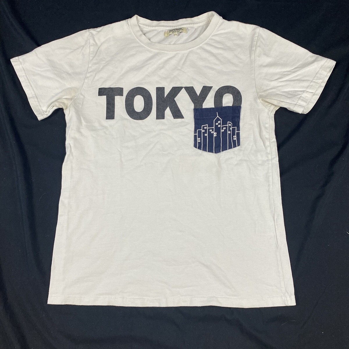 M2Squared Tokyo White Pocket T-shirt Men s Size L