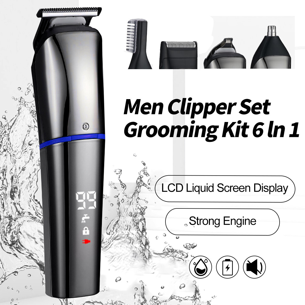 6IN1 Multi-Function Hair Clippers Quiet Hair Removal with LCD Display Waterproof 702361730601 | eBay 6IN1 Multi-Function Hair Clippers Quiet Hair Removal with LCD Display Waterproof 702361730601 | eBay