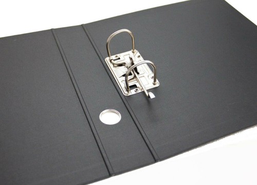 Folder Organizer-Narrow Spine, Size DIN A4+, with Lever Mechanism, Color: Black - Picture 2 of 3