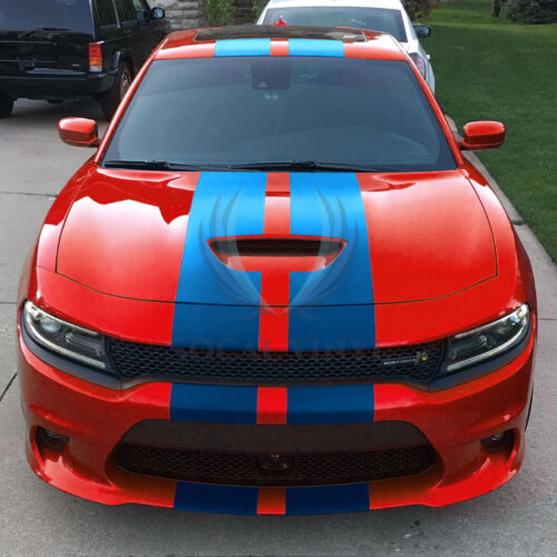 Satin Chrome Metallic Matte Racing Stripes Vinyl Wrap Rally Sticker 10/20 Long - Picture 3 of 22
