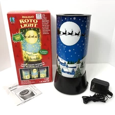 Vtg Holiday Christmas Roto Rotating Motion Light Lamp Santa NOT Econolite NIB