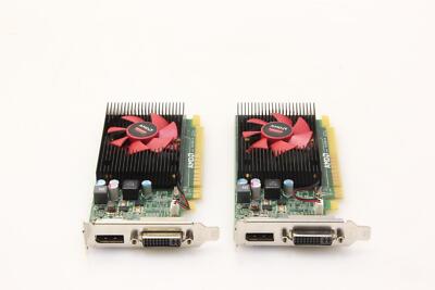 LOT OF 2 AMD Radeon R5 340X 2GB DDR3 DVI DP Low Profile Graphics Card. SKU221295
