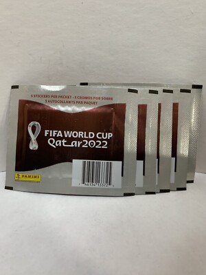 PANINI FIFA WORLD CUP QATAR 2022 Stickers LOT of Five Packs 5x 25 Stickers NEW