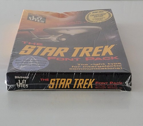 Vintage Sealed(PC, 1992) The Star Trek Font Pack Collectors' Edition 3.5" Floppy - Picture 6 of 12