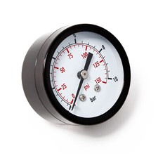 Druckanzeige Druckbeh&auml;lter/ Manometer axial DN8 (1/4") 12.9mm 0-10bar 0-140 PSI