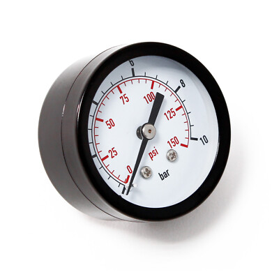 Druckanzeige Druckbehälter/ Manometer axial DN8 (1/4'') 12.9mm 0-10bar 0-140 PSI