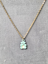 Little Girl's Necklace Blue Bear New