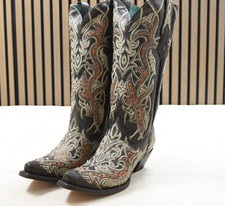 Corral Ladies Cooper Embroidery Crystals Western Boots Size 7.5 C4040 Cowgirl