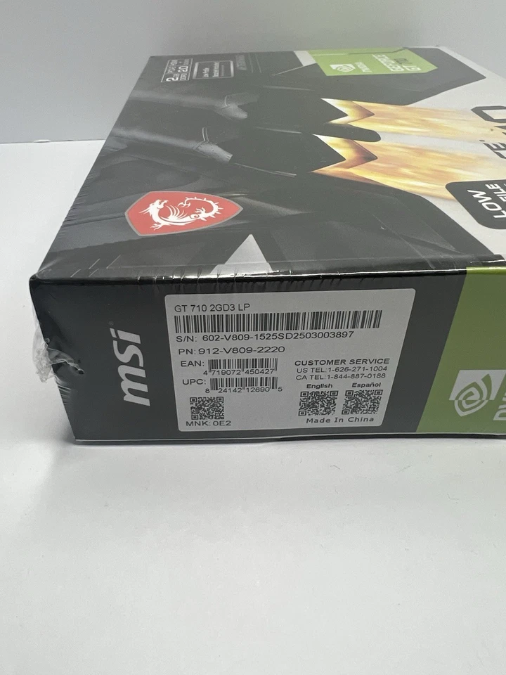MSI GeForce GT 710 2GB GDRR3 64-bit Low Profile Graphics Card - Image 3 of 3