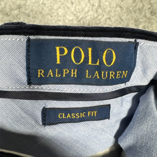 Polo Ralph Lauren Cordhose blau bestickt Ente Jagd Waffen Größe 34x30 - Bild 9 von 15
